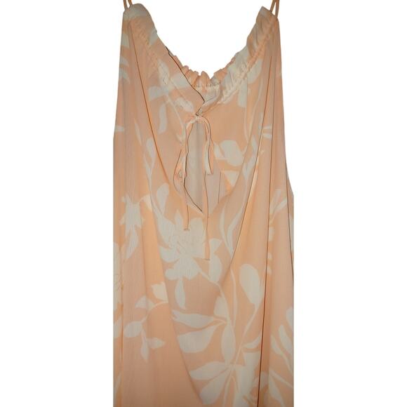 Ophelia Roe Peach and Cream Halter Top Lined with Adjustable Straps Women's 3X - Picture 5 of 8